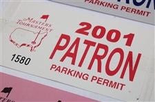 1997, 2001 & 2002 Masters Tournament Patron Parking Permits - Tiger Wins
