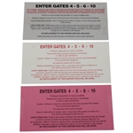 1997, 2001 & 2002 Masters Tournament Patron Parking Permits - Tiger Wins