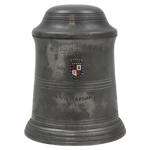 1899 St. Augustine Golf Club  2nd Place Trophy Tankard Won by LR Marshall