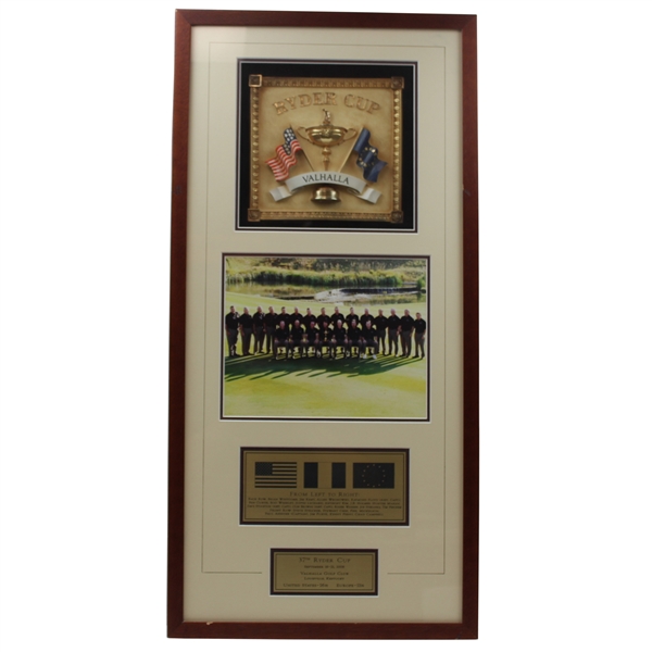 2008 Ryder Cup at Valhalla US Team Gifted Commemorative Shadow Box