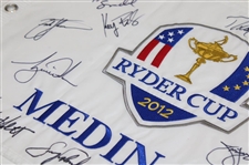 American Team And Captains Signed 2012 Ryder Cup At Medinah Flag JSA ALOA