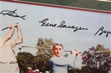 Sam Snead, Gene Sarazen & Byron Nelson Signed 11x14 Photo - Framed Beckett #A53105