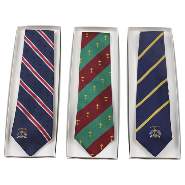 (3) Ryder Cup Ties, The Belfry, Celtic Manor, And Ryder Cup Trophies