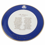 2012 Ryder Cup at Medinah Country Club Captains Dinner Porcelain Dinner Plate