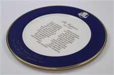 2012 Ryder Cup at Medinah Country Club Captains Dinner Porcelain Dinner Plate