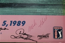 Multi Signed 1989 Vintage Chrysler Invitational Poster JSA ALOA
