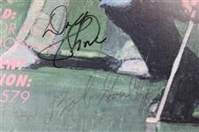 Multi Signed 1989 Vintage Chrysler Invitational Poster JSA ALOA