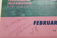 Multi Signed 1989 Vintage Chrysler Invitational Poster JSA ALOA