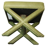 Augusta National GC Berckman's Place Masters Ltd Ed Emerald Leather Ottoman