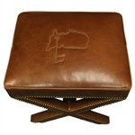 Augusta National GC Berckman's Place Masters Ltd Ed Brown Leather Ottoman