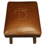 Augusta National GC Berckman's Place Masters Ltd Ed Brown Leather Ottoman