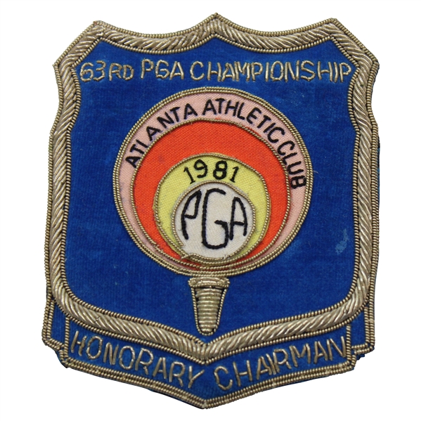 1981 PGA Championship at Atlanta Athletic Club Honorary Chairman Crest
