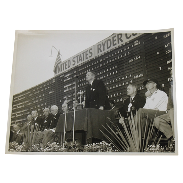 1961 Ryder Cup at Royal Lytham & St. Annes Trophy Presentation Photo
