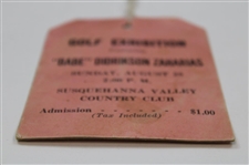 8/28/49 Babe Zaharias Golf Exhibition Susquehanna Valley Country Club Ticket