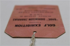 8/28/49 Babe Zaharias Golf Exhibition Susquehanna Valley Country Club Ticket