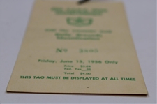 1956 U.S. Open Oak Hill Country Club Full Friday Ticket Cary Middlecoff 