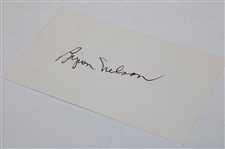 Byron Nelson Signed Index Card JSA ALOA