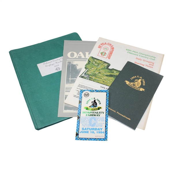 Five (5) Oakmont Country Club Golf Items 1978-2002