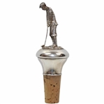 Sterling Silver Wine Bottle Cork Stopper w/ A.J. Poole England Hallmark