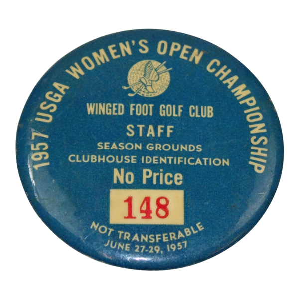 1957 Women’s U.S. Open - Winged Foot Golf Club Badge