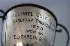 1920 Arundel Golf Club Handicap Tournament Trophy Won By Elizabeth Hays 
