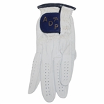 Classic Arnold Palmer 'ADP' Left Handed White w/Navy Golf Glove in Excellent Condition
