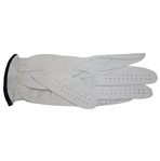 Classic Arnold Palmer 'ADP' Left Handed White w/Navy Golf Glove in Excellent Condition