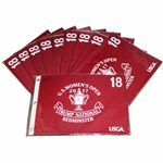 Ten (10) 2017 Womens US Open at Trump National Bedminster Red Screen Flags