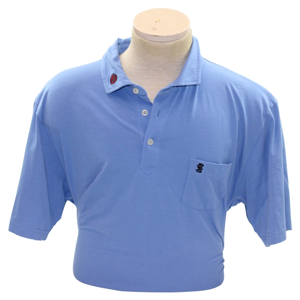 Blue Peter Millar Scotty Cameron Circle T Logo Lt Blue Seaside Wash Golf Polo Shirt