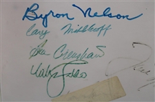 Woods, Hogan, Palmer, Nicklaus, Seve & other Masters Champions Multi-Signed 'The Masters' Golf Bag