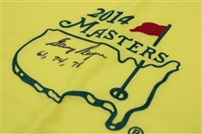 Gary Player Signed 2014 Masters Tournament Flag With Years Won JSA ALOA