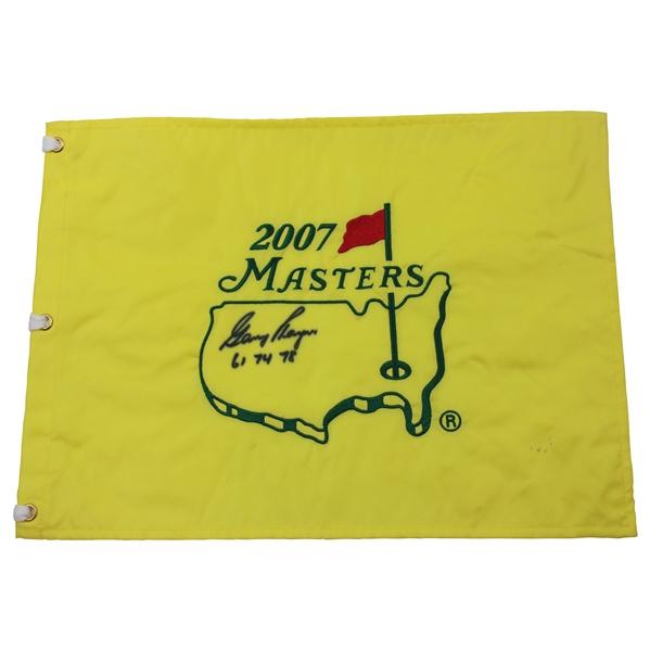 Gary Player Signed 2007 Masters Tournament Flag With Years Won JSA ALOA