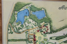 1968 Augusta National Golf Club Masters Player Gift - Aeiral Map Laminated on Wood
