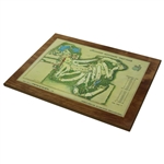 1968 Augusta National Golf Club Masters Player Gift - Aeiral Map Laminated on Wood
