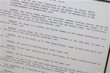 Louise Suggs Avenue Renaming in Delray Beach Proclamation - Framed WGHoF Collection