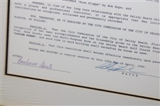 Louise Suggs Avenue Renaming in Delray Beach Proclamation - Framed WGHoF Collection