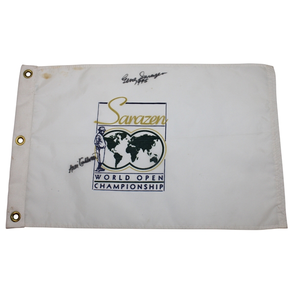 Gene Sarazen Signed Sarazen World Open Championship Flag with 1995 JSA ALOA