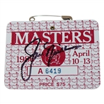 Jack Nicklaus Signed 1986 Masters Tournament SERIES Badge #A6419 JSA ALOA