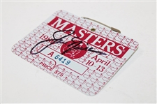 Jack Nicklaus Signed 1986 Masters Tournament SERIES Badge #A6419 JSA ALOA