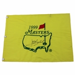 Jose Maria Olazabal Signed 1999 Masters Tournament Embroidered Flag JSA ALOA