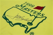 Jose Maria Olazabal Signed 1999 Masters Tournament Embroidered Flag JSA ALOA