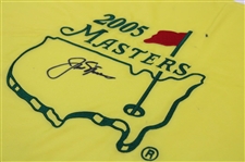 Jack Nicklaus Signed 2005 Masters Tournament Embroidered Flag JSA ALOA