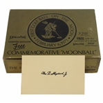 Alan Shepard Signed Index Card & Complete Spalding Moon Golf Ball Box w/ Dozen Balls