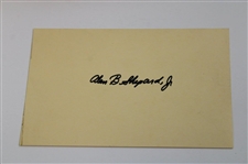 Alan Shepard Signed Index Card & Complete Spalding Moon Golf Ball Box w/ Dozen Balls