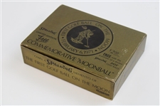 Alan Shepard Signed Index Card & Complete Spalding Moon Golf Ball Box w/ Dozen Balls