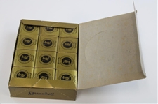 Alan Shepard Signed Index Card & Complete Spalding Moon Golf Ball Box w/ Dozen Balls