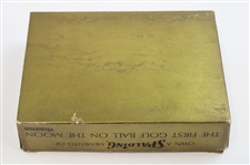 Alan Shepard Signed Index Card & Complete Spalding Moon Golf Ball Box w/ Dozen Balls