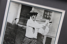 Francis Ouimet Signed 1949 Index Card w/Photo Display JSA ALOA