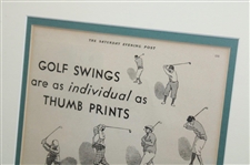 Macgregor Saturday Evening Post Vintage Golf Ad - Framed