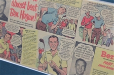 Ben Hogan Signed Cut w/Cartoon Ad Framed Display JSA ALOA